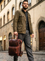 Full Grain Leather Backpack Loom Edition Handcrafted Utility - Cabrini - Elegance Perfected