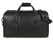 Full Grain Leather Overnight Combo – Raven Black - Cabrini - Elegance Perfected