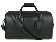 Full Grain Leather Overnight Combo – Raven Black - Cabrini - Elegance Perfected