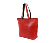 Full Grain Leather Tote Bag – Red - Cabrini - Elegance Perfected
