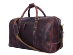 Full Grain Leather Weekender Bag – Hickory Brown - Cabrini - Elegance Perfected