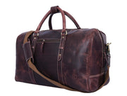 Full Grain Leather Weekender Bag – Hickory Brown - Cabrini - Elegance Perfected