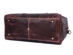 Full Grain Leather Weekender Bag – Hickory Brown - Cabrini - Elegance Perfected