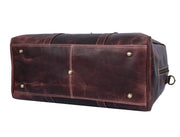 Full Grain Leather Weekender Bag – Hickory Brown - Cabrini - Elegance Perfected