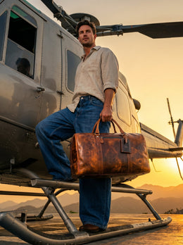 Full Grain Leather Weekender Bag – NY Brown - Cabrini - Elegance Perfected