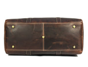 Full Grain Leather Weekender Bag – Walnut Brown - Cabrini - Elegance Perfected