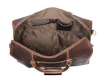 Full Grain Leather Weekender Bag – Walnut Brown - Cabrini - Elegance Perfected