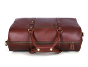 Full Grain Leather Weekender Combo – Pecan Brown - Cabrini - Elegance Perfected