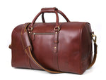 Full Grain Leather Weekender Combo – Pecan Brown - Cabrini - Elegance Perfected