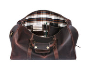 Full Grain Leather Weekender Combo – Walnut Brown - Cabrini - Elegance Perfected
