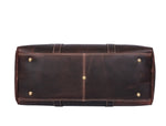 Full Grain Leather Weekender Combo – Walnut Brown - Cabrini - Elegance Perfected