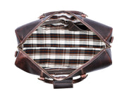 Full Grain Leather Weekender Combo – Walnut Brown - Cabrini - Elegance Perfected
