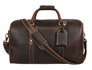 Full Grain Leather Weekender Combo – Walnut Brown - Cabrini - Elegance Perfected