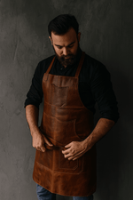 Full Grain Leather Workshop Apron – Heavy - Duty Protection - Cabrini - Elegance Perfected
