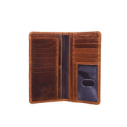 Genuine Leather Long Wallet with Multiple Card Slots & ID Window - Cabrini - Elegance Perfected