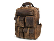 Hunter Brown Vintage Leather Backpack - Cabrini - Elegance Perfected