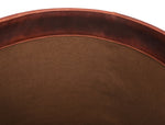 Jolanda Leather Wastebasket - Walnut Brown - Cabrini - Elegance Perfected