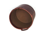 Jolanda Leather Wastebasket - Walnut Brown - Cabrini - Elegance Perfected