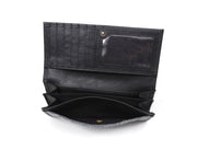 Kilim Style Leather Clutch - Cabrini - Elegance Perfected