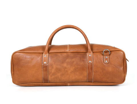 Tuscania Leather Knife Roll & Bag Combo - Tawny Brown