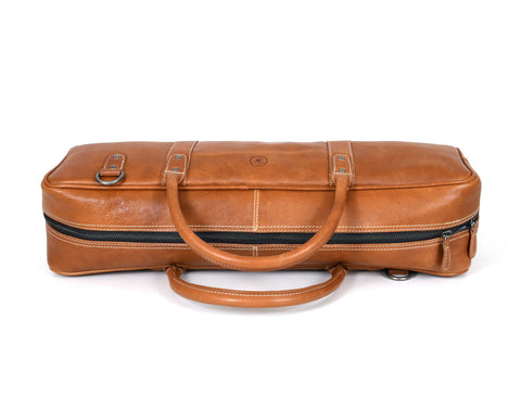 Tuscania Leather Knife Roll & Bag Combo - Tawny Brown