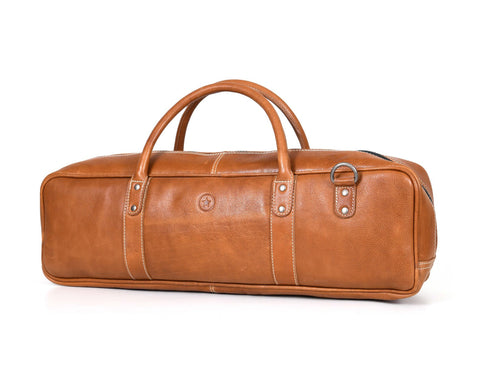 Tuscania Leather Knife Roll & Bag Combo - Tawny Brown