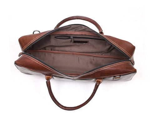 Tuscania Leather Knife Roll & Bag Combo - Penny Brown