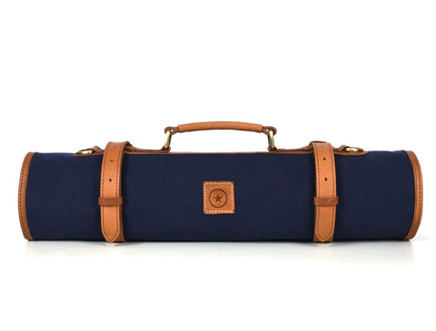 Malaga Canvas Knife Roll - Cobalt Blue