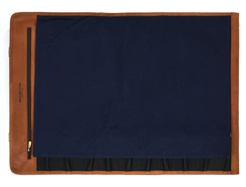 Malaga Canvas Knife Roll - Cobalt Blue