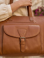 Ladies Leather Tote Bag – Timeless Shopper for Everyday Use - Cabrini - Elegance Perfected
