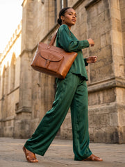 Ladies Leather Tote Bag – Timeless Shopper for Everyday Use - Cabrini - Elegance Perfected