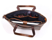 Ladies Leather Tote Bag - Walnut Brown - Cabrini - Elegance Perfected