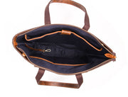 Ladies Leather Tote Bag - Walnut Brown - Cabrini - Elegance Perfected