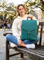 Leather Backpack – Classic Black Travel & Work Companion - Cabrini - Elegance Perfected