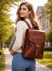 Leather Backpack – Timeless Handcrafted Carry Solution - Cabrini - Elegance Perfected