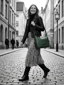 Leather Crossbody Bag – Chic & Compact for Daily Outings - Cabrini - Elegance Perfected