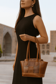 Leather Ladies Shoulder Bag – Everyday Handcrafted Tote - Cabrini - Elegance Perfected