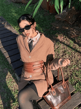 Leather Ladies Shoulder Bag – Everyday Handcrafted Tote - Cabrini - Elegance Perfected