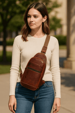 Leather Mini Backpack - Multicolor - Cabrini - Elegance Perfected