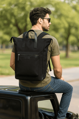 Leather Tatron Backpack - Cabrini - Elegance Perfected