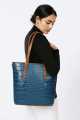 Leather Tote Bag for Women – Spacious Handcrafted Carryall - Cabrini - Elegance Perfected