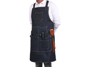 Lemos Canvas Apron – Denim Blue - Cabrini - Elegance Perfected