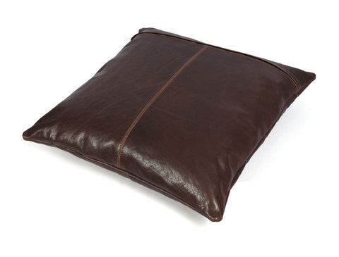 Baltimore Leather Pillow Cover - Walnut Brown