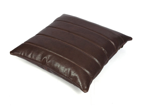 Baltimore Leather Pillow Cover - Walnut Brown