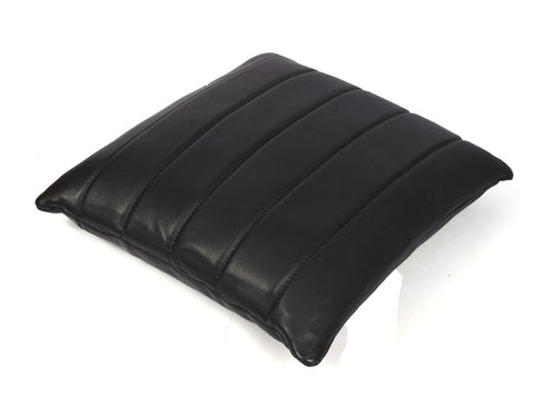 Baltimore Leather Pillow Cover - Raven Black