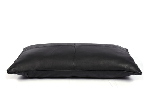 Arizona Leather Pillow Cover - Raven Black