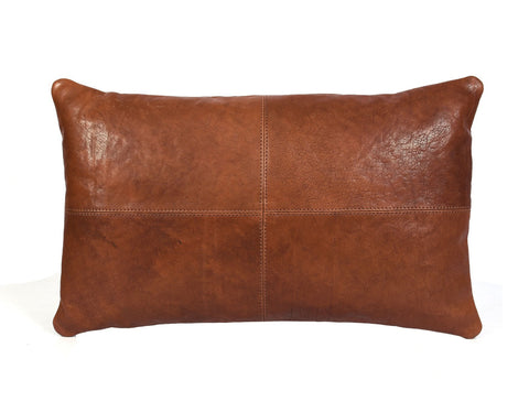 Arizona Leather Pillow Cover - Brown