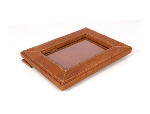 Roland Leather Photo Frame - Caramel Brown