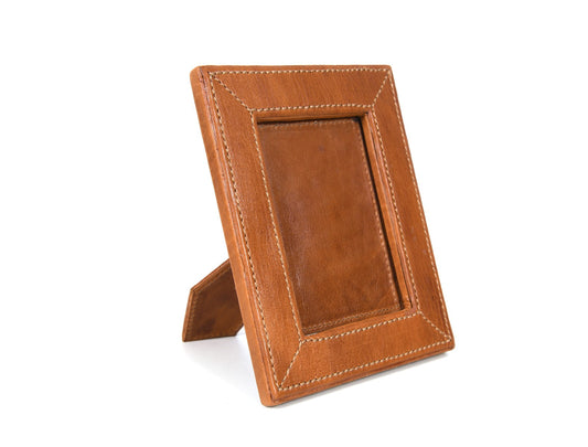 Roland Leather Photo Frame - Caramel Brown