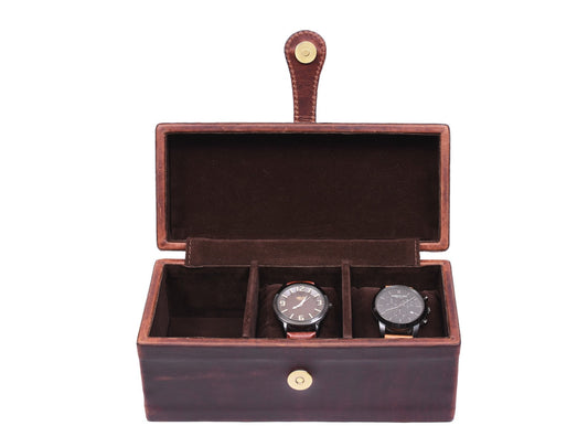 Robinson Leather Watch Case - Walnut Brown